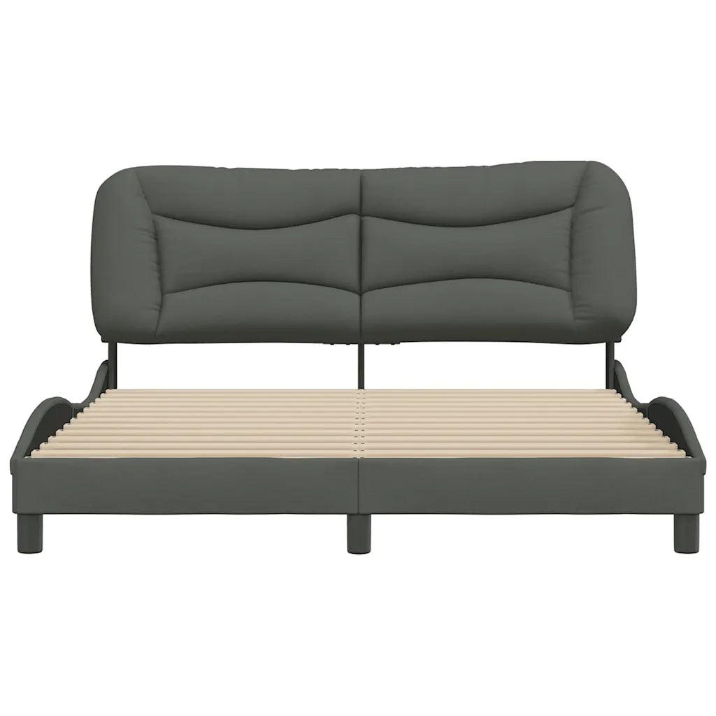 Giroletto senza Materasso Hvar Grigio Scuro 160x200 cm Tessuto 3207780