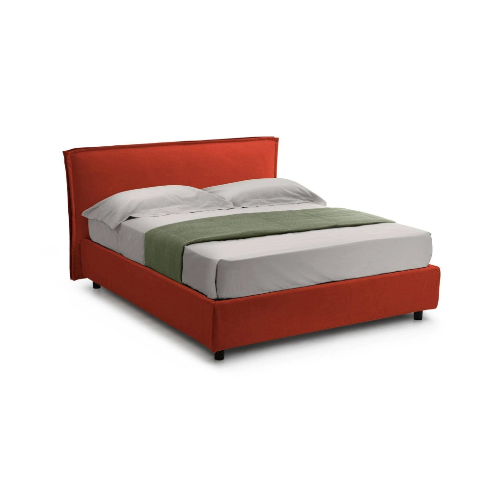 Brusson, Letto Singolo Sfoderabile Made in Italy, Arancione