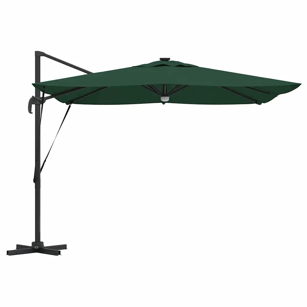 Parasole Roma-Ombrellone da giardino Verde 286 x 284 x 270 cm Alluminio e Poliestere