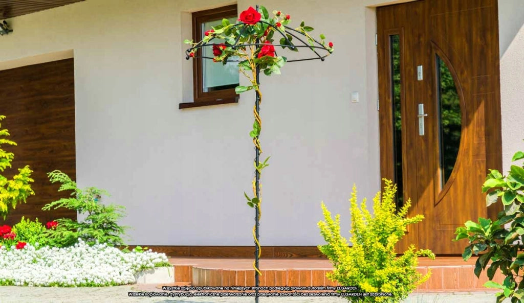 Supporto per ombrellone da giardino KADAX per rose, rampicanti, edera, pergola in metallo, 190 cm
