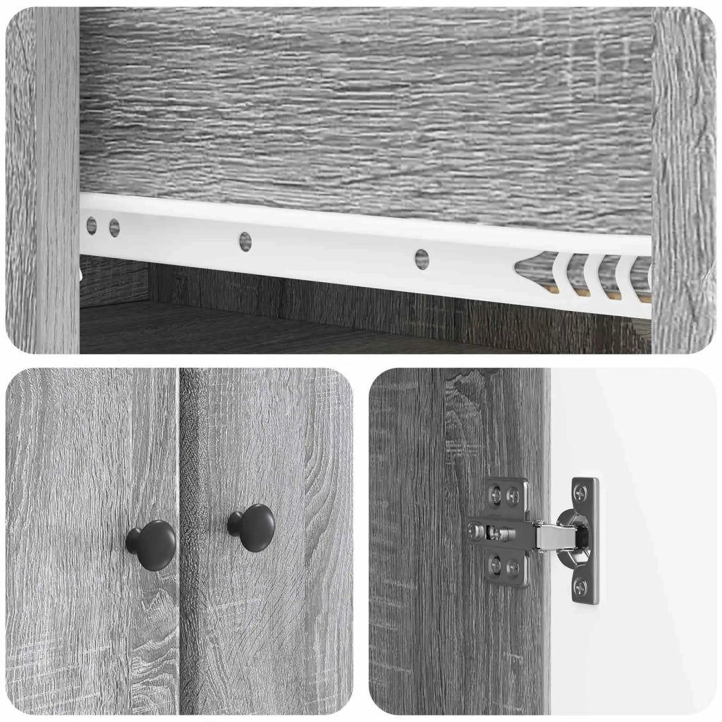 Set di armadi 2 pcs Sonoma grigio Legno ingegnerizzato