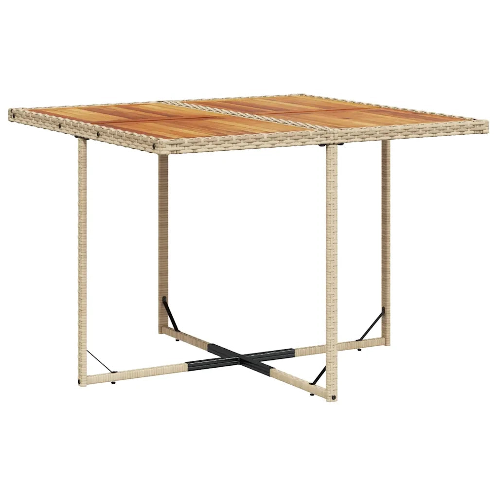 Set da Pranzo da Giardino 11 pz con Cuscini Beige in Polyrattan 3211120