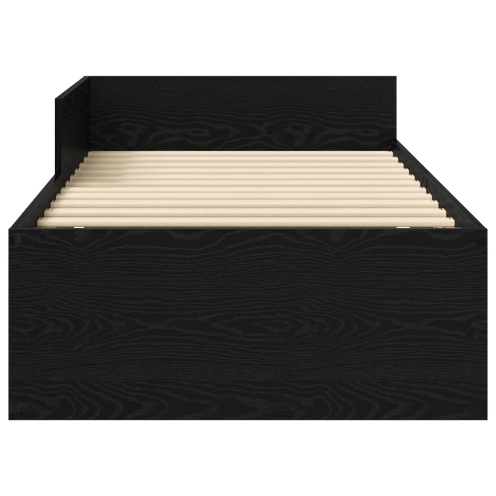 Struttura letto con testata Rovere Nero 80 x 200 cm