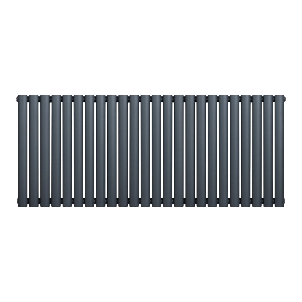 Radiatore Orizzontale Design Ovale Colonna Singola Antracite 600x1440 mm