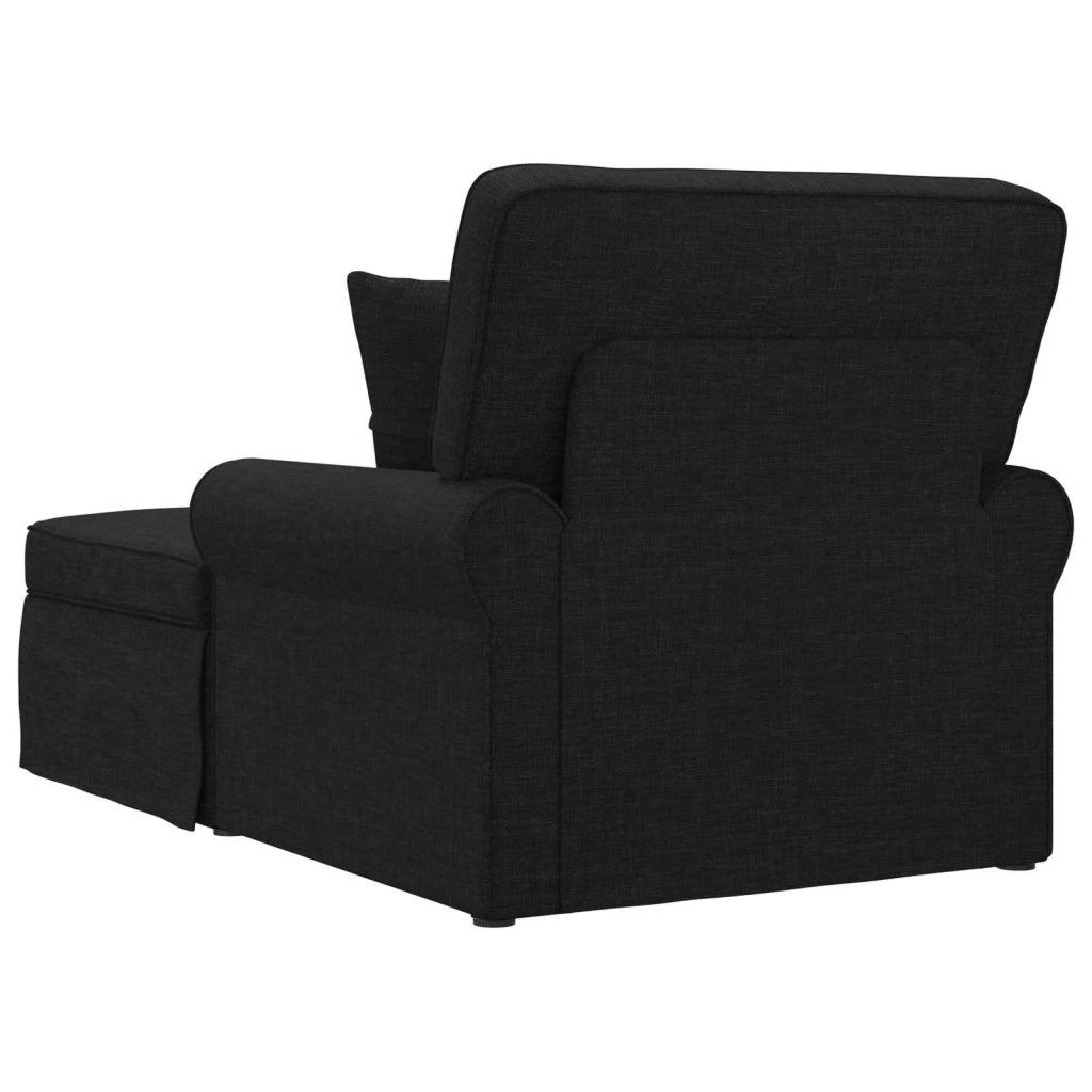Chaise Longe con Gonna con cuscino 3 pz Nero Tessuto CFW9449497