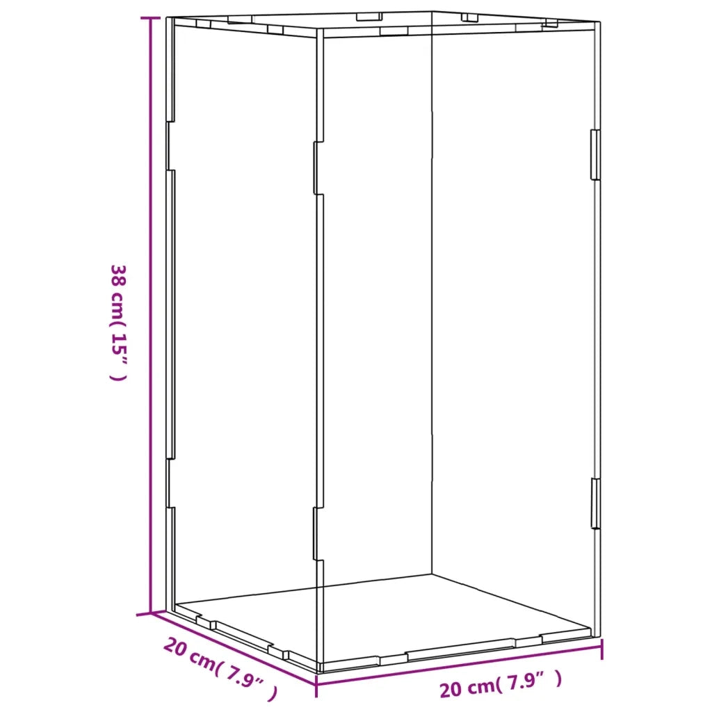 Scatola espositiva trasparente 20x20x38 cm in acrilico 154909