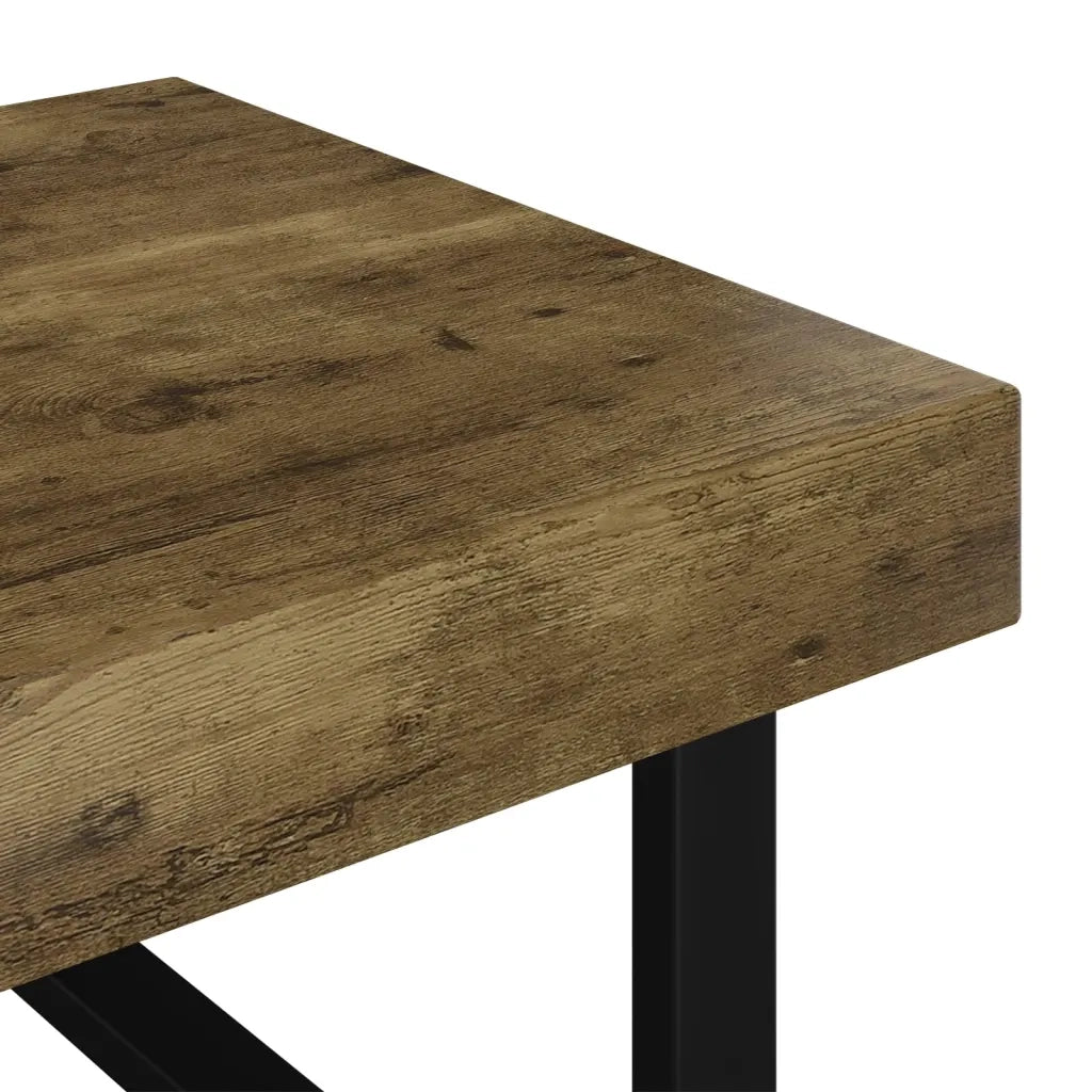 Tavolino Salotto Marrone Scuro e Nero 120x60x40 cm MDF e Ferro 286103