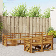 Set divani 8 pcs Naturale Legno di Acacia Massello