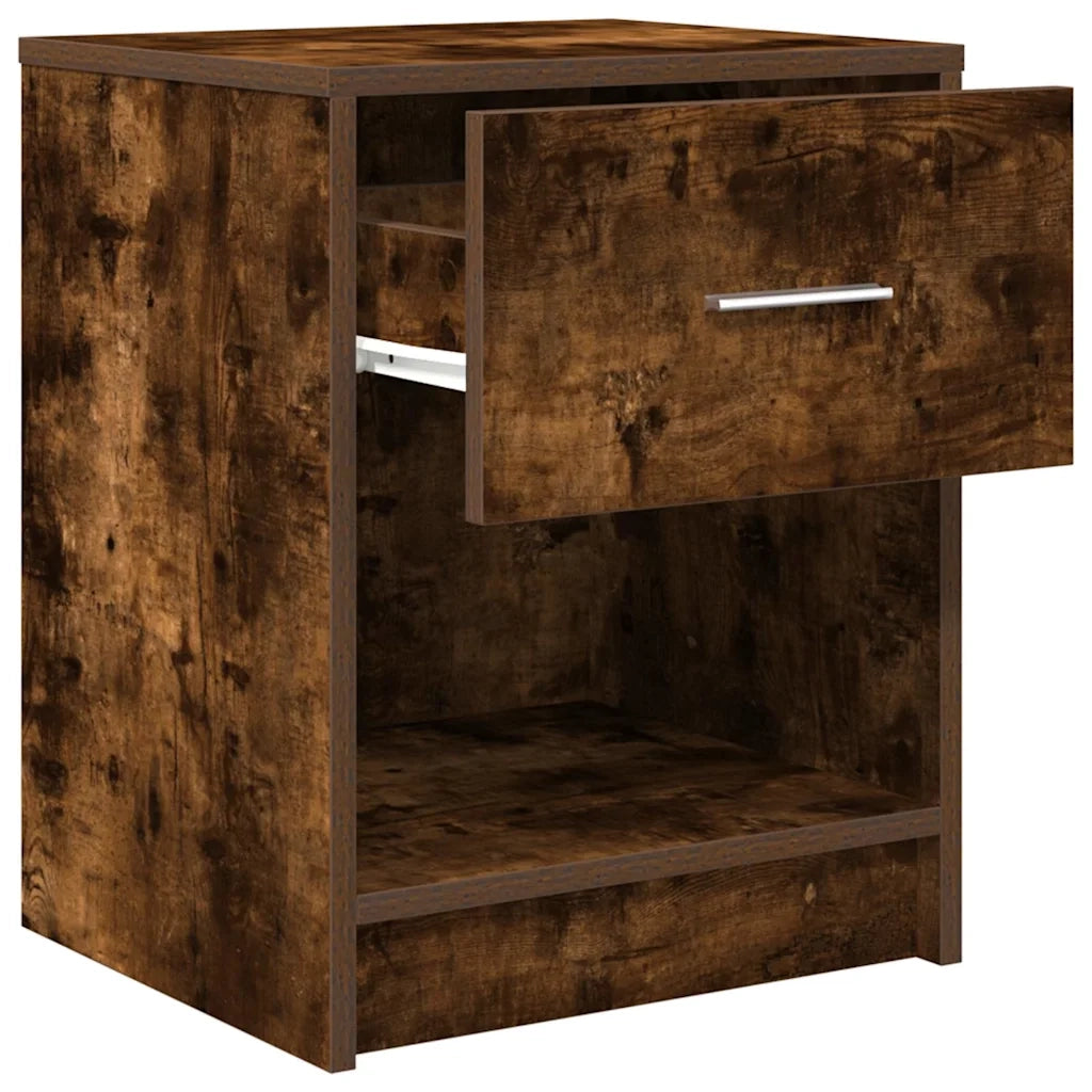 Comodini 2 pz con Cassetto Rovere Fumo 40x34x50 cm 858776