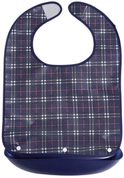 Slabbetji waterdodici per adulti, slabbetji lavabili con chiusura a pressione, protettori di abbigliamento riciclabili, slabbetji lavabili per anziani e persone anziane (blu)