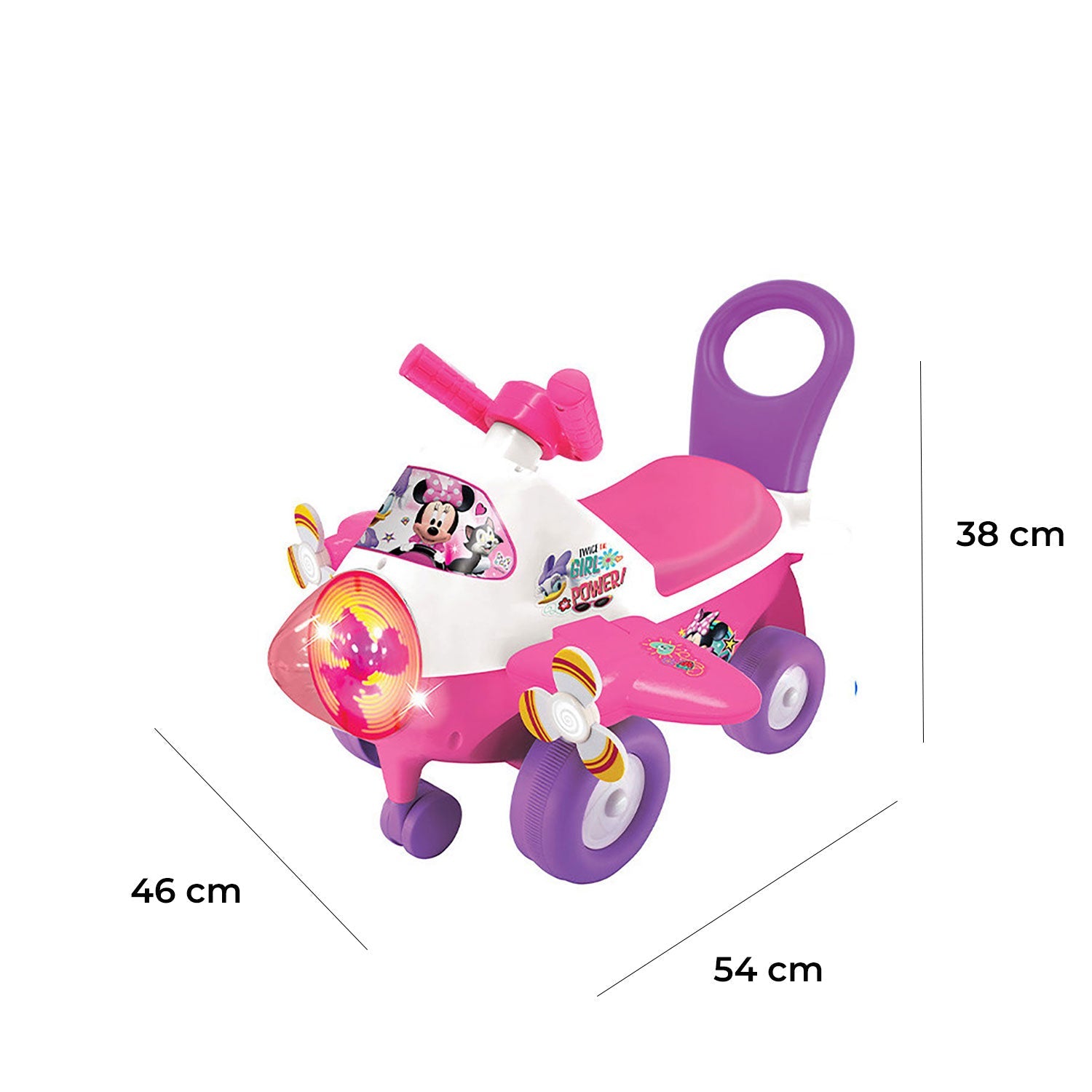 Aereo Cavalcabile 54x46x38 cm per Bambini Minnie Rosa