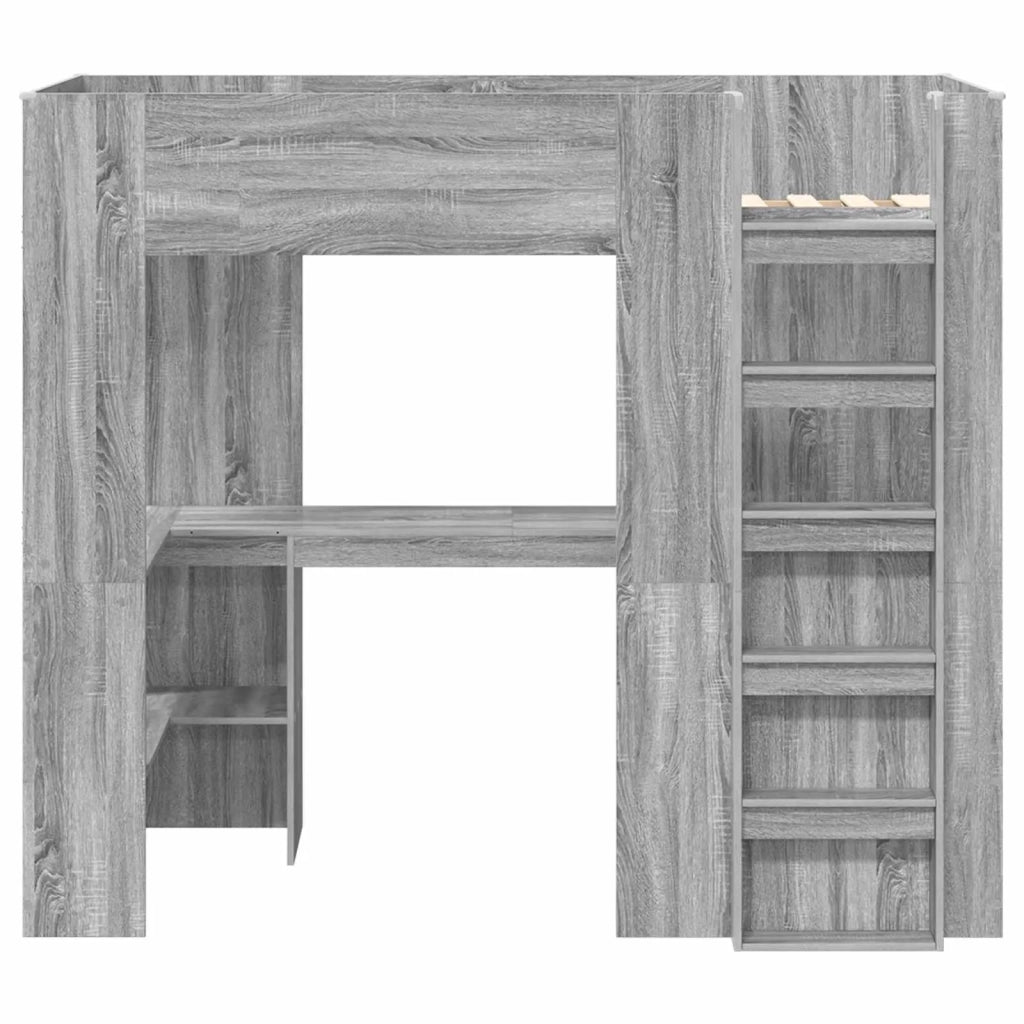 Struttura letto a castello con scrivania Grigio Sonoma 3410440