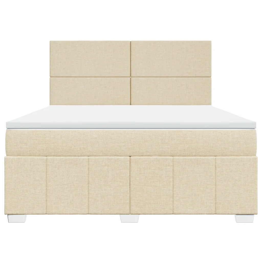 Giroletto a Molle con Materasso Crema 180x200 cm in Tessuto 3291745
