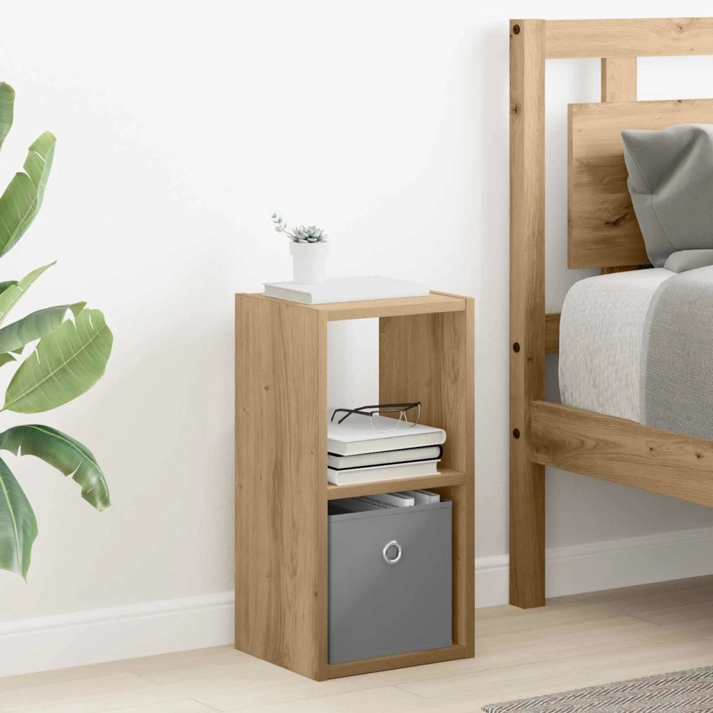 Set di 2 Comodini | Armadio da Notte | Mobiletto da notte Rovere artigianale 25,5 x 22 x 49,5 cm
