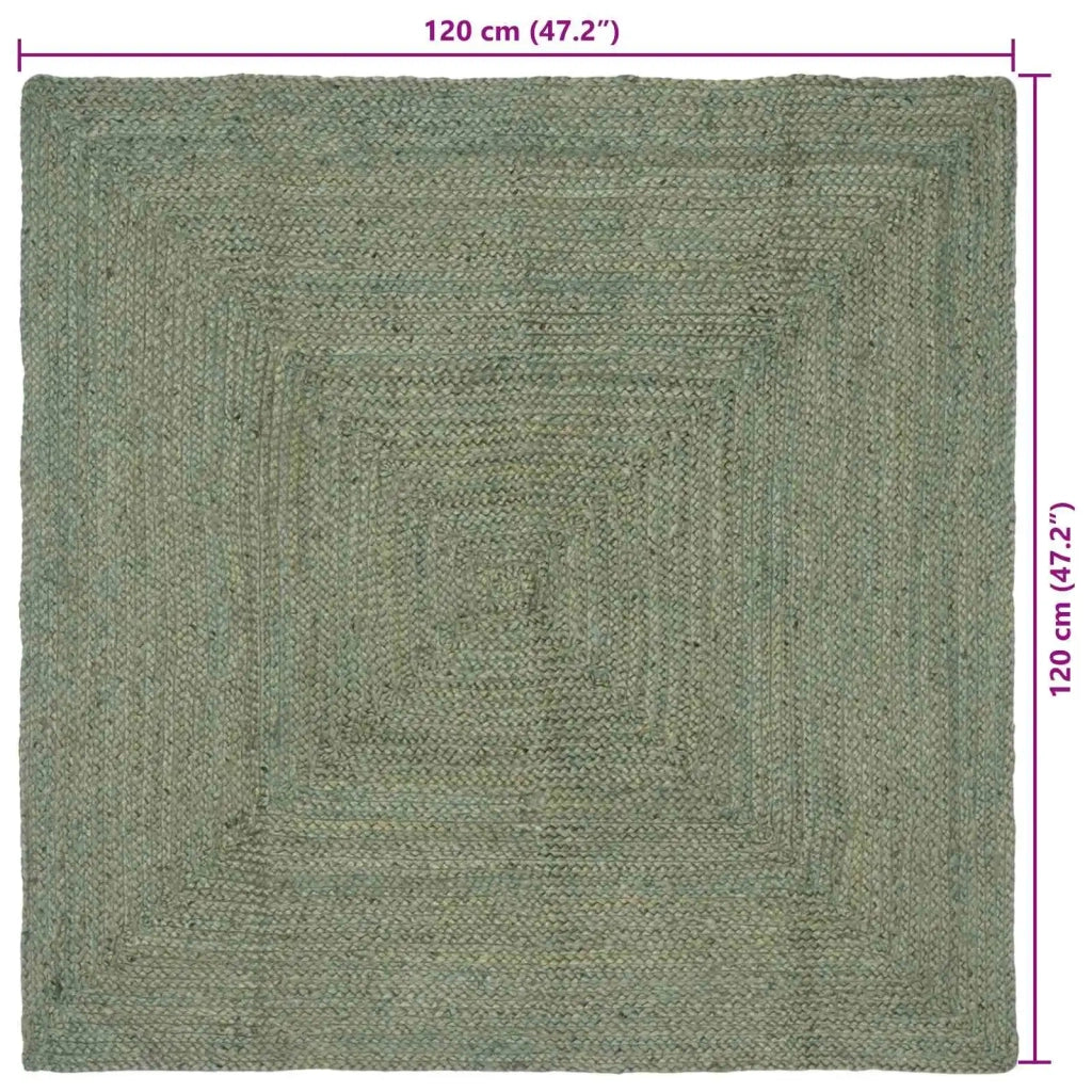 Tappeti per area Rettangolare Verde Oliva 120 x 120 cm Juta