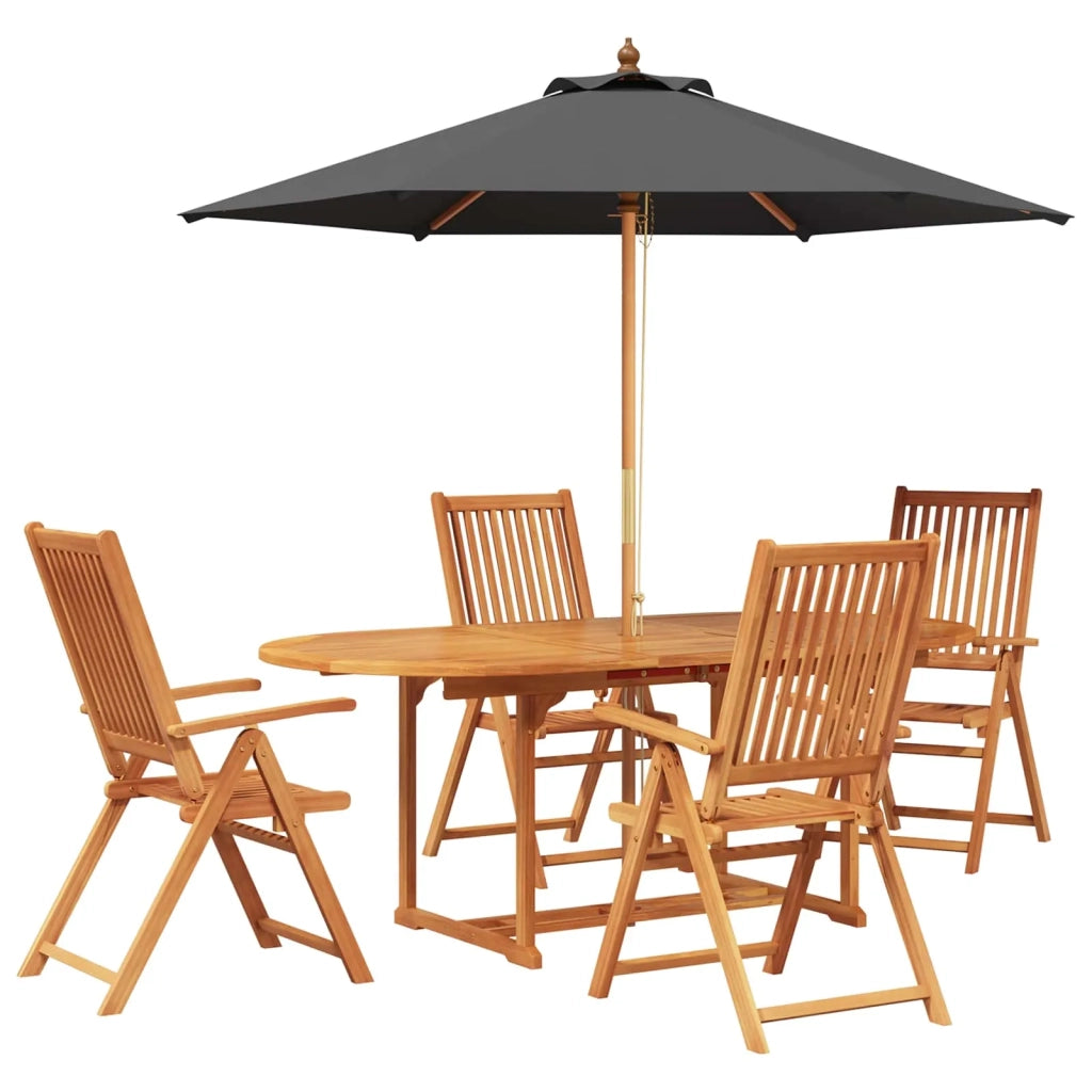 Set da pranzo da esterno con ombrellone 6 pz 3438539