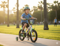 Bicicletta per Bambino 14" 2 Freni  Ufo Bianca/Verde