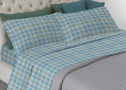 Completo Lenzuola Letto Pensieri Delicati 100% Cotone Disegno Ben - Singolo - Verde