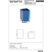 Portaspazzolino da Banco VISTA in Resina Blu 11 x7,2 x7,2 cm