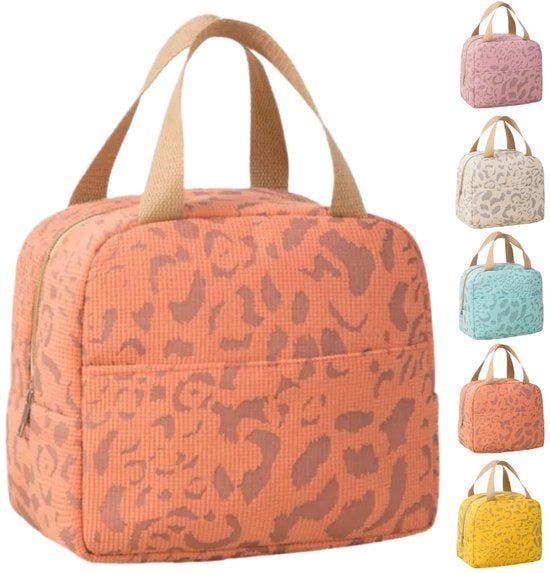 Borsa portatile, borsa portatile per viaggio - borsa pranzo riutilizzabile, impermeabile e isolata con isolamento termico in alluminio per ufficio, palestra, spiaggia e viaggi - arancione