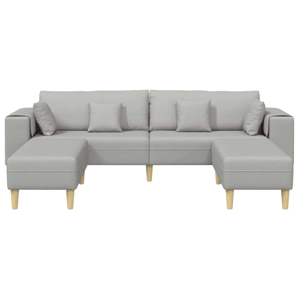 Divano 3 pcs Grigio Nuvola 250 x 188 x 76 cm Tessuto 3335170