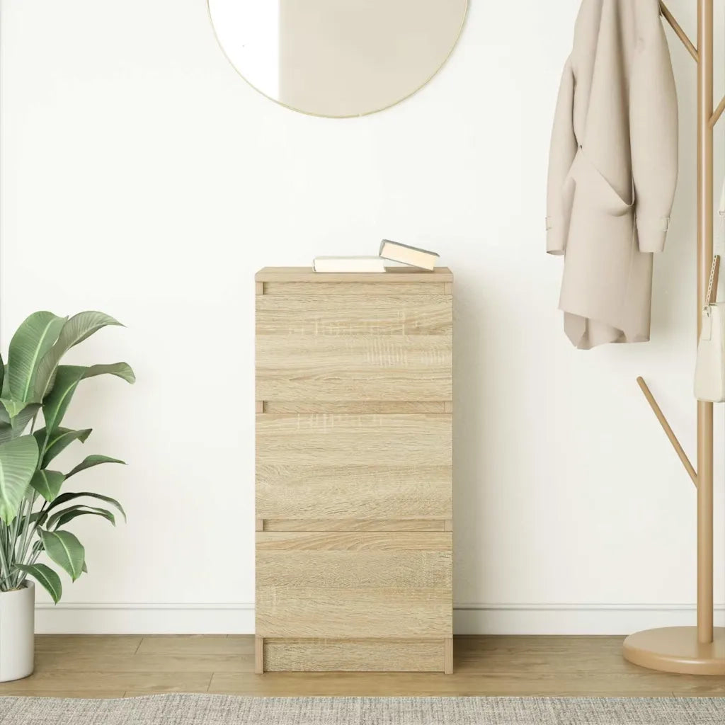 Credenza Rovere Sonoma 37,5x35x76 cm in Legno Multistrato