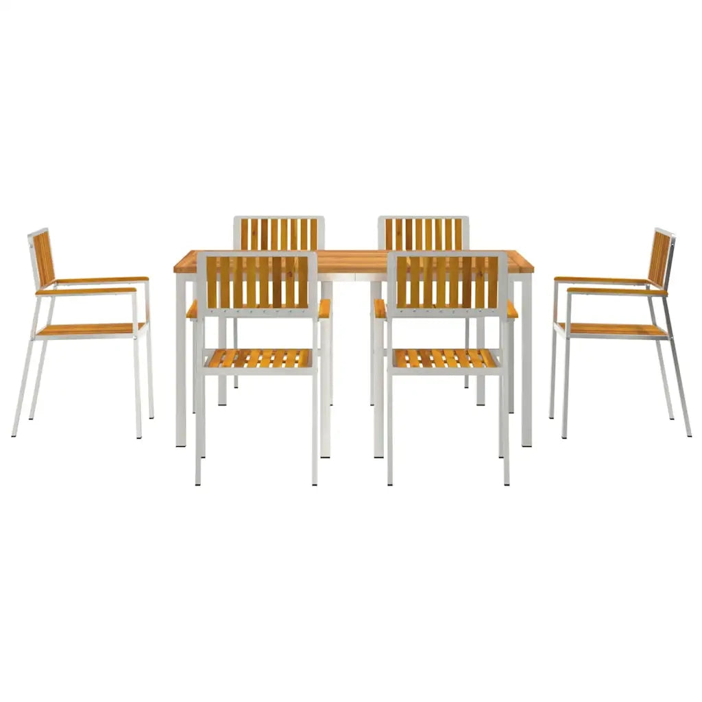 Set da pranzo per esterni 7 pcs Legno di Acacia Massello 3334792