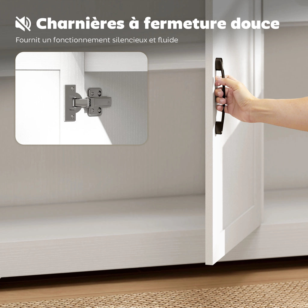 Armadio credenza ¨C Zephmum ¨C Bianco 120x38x79 cm