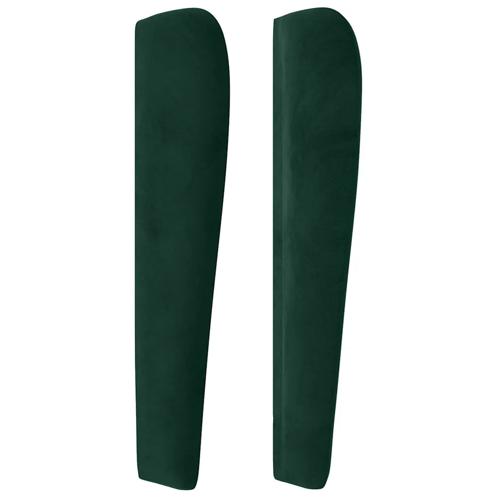 Testiera ad Orecchio Verde Scuro 147x23x118/128cm in Velluto 3118245