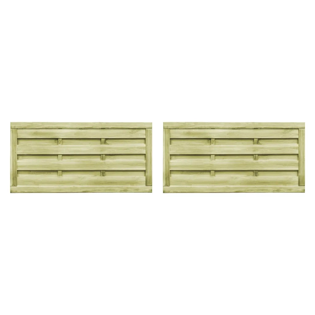 Cancelli da Giardino 2 pz in Legno Impregnato 150x75 cm Verde cod mxl 40247