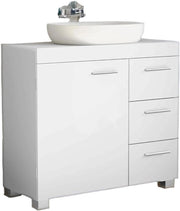 Cassettiera per bagno - cassettiera - unità di decorazione - 3 grandi cassetti - massimizza la conservazione - 30 x 70 x 64 cm