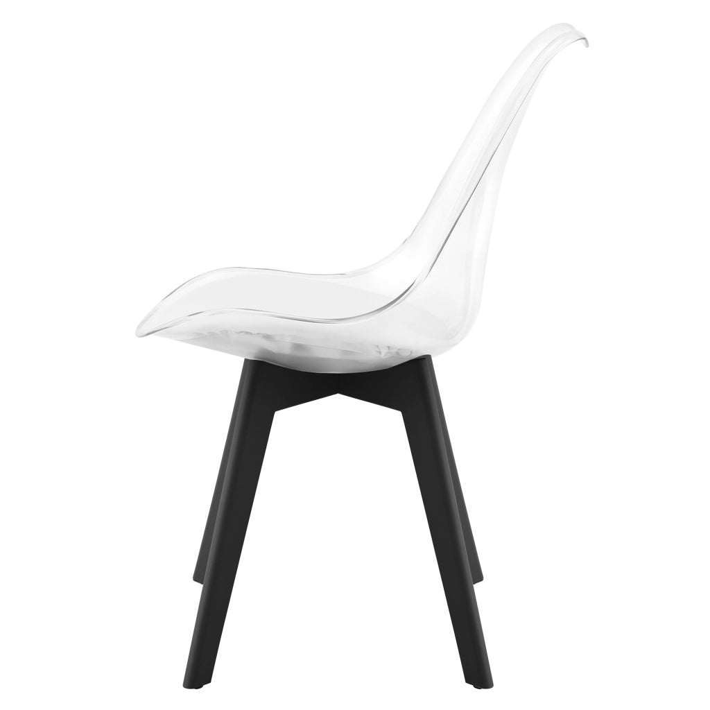 Sedia VALORA RIXK - Trasparente con gambe nere