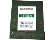 TELO OCCHIELLATO BORDATO CON ANGOLI RINFORZATI 150 GR. MEDIO  mt.5x6  gr.150 al mq.  colore verde/blu    TREX