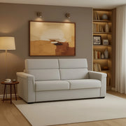 Flaibano, Divano Fisso 2 Posti Sfoderabile Made in Italy, 205x95x100h cm Grigio Chiaro