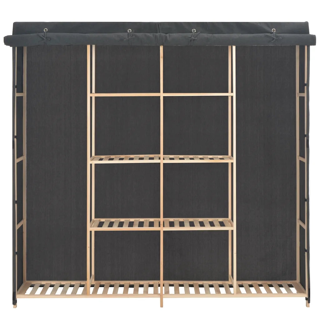 Armadio Grigio 173x40x170 cm in Tessuto 248199