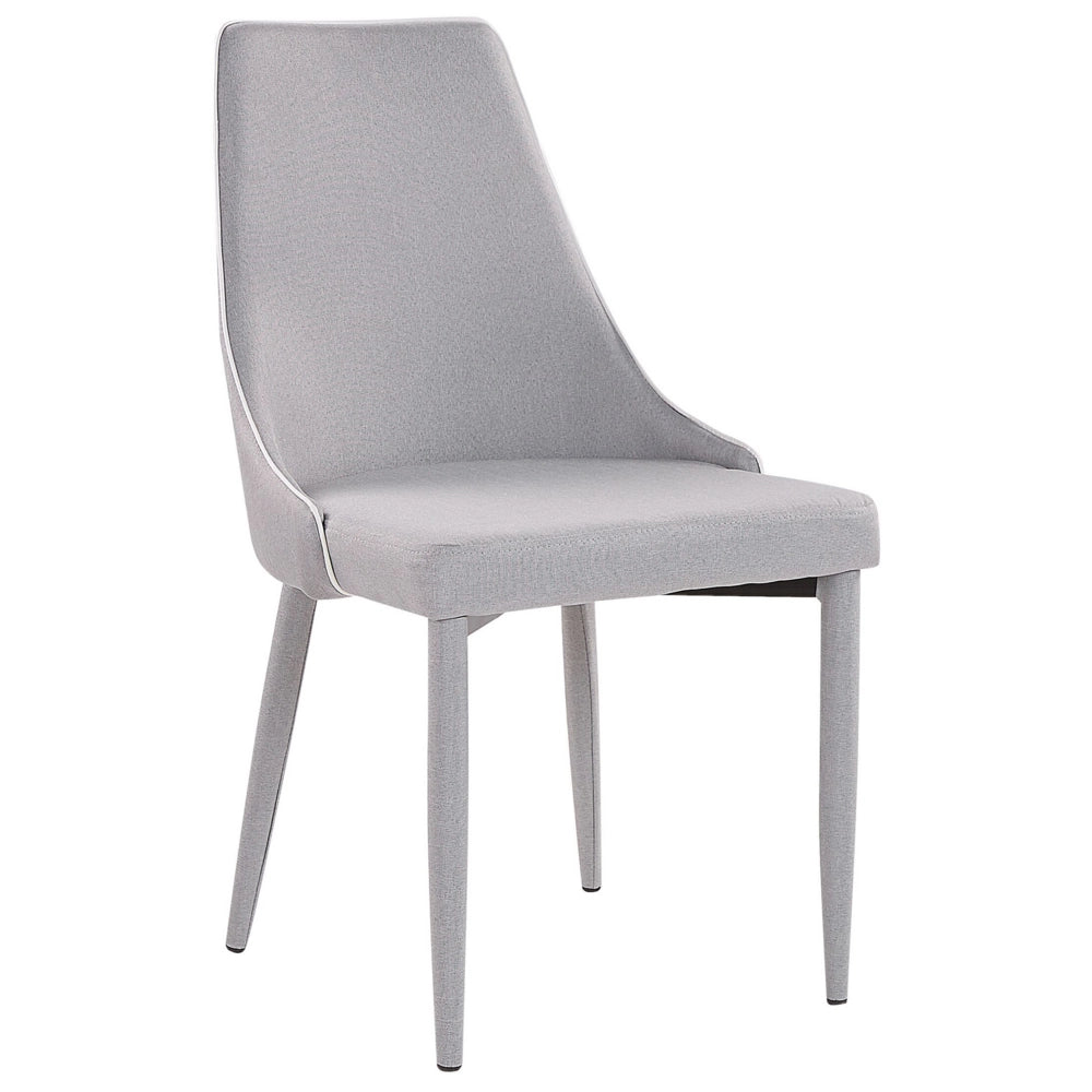 Set di 2 sedie da pranzo Sedie da cucina con sedile e gambe imbottite in tessuto blu