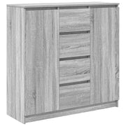 Credenza | Madia | Buffet da pranzo | Armadio da pranzo con Cassetti Grigio Sonoma 100,5x35x98,5 cm Truciolato