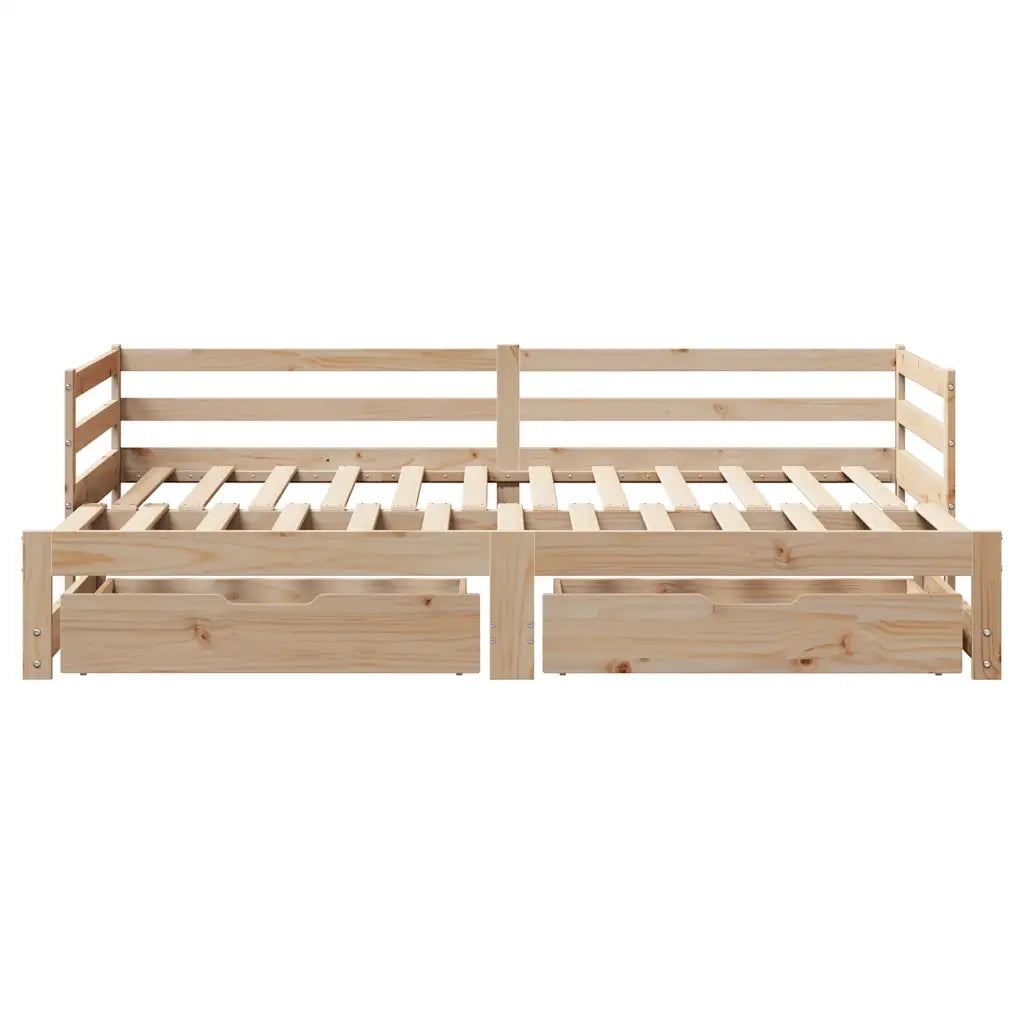 Divano Letto Estraibile con Cassetti senza Materasso 80x200 cm 3302148