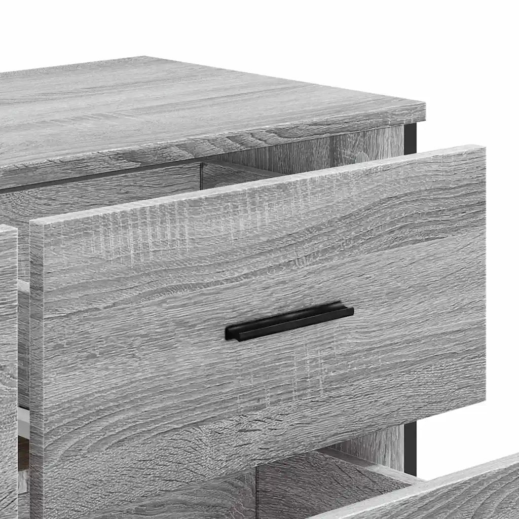 Cassettiera Grigio Sonoma 91x35,5x74,5 cm in Truciolato