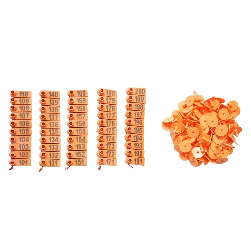 100 Marchi Auricolari Per Bestiame Numerate 101-200 Set Marchi Auricolari In Plastica Per Bestiame per ovini