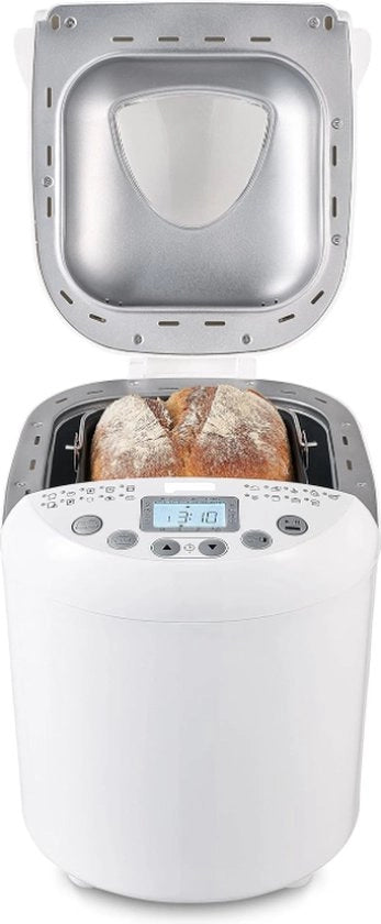 Impastatrice per pane – 19 Programmi di cottura - 1000g Capacità - 550 Watt - Funzione di riscaldamento e Scelta del tempo
