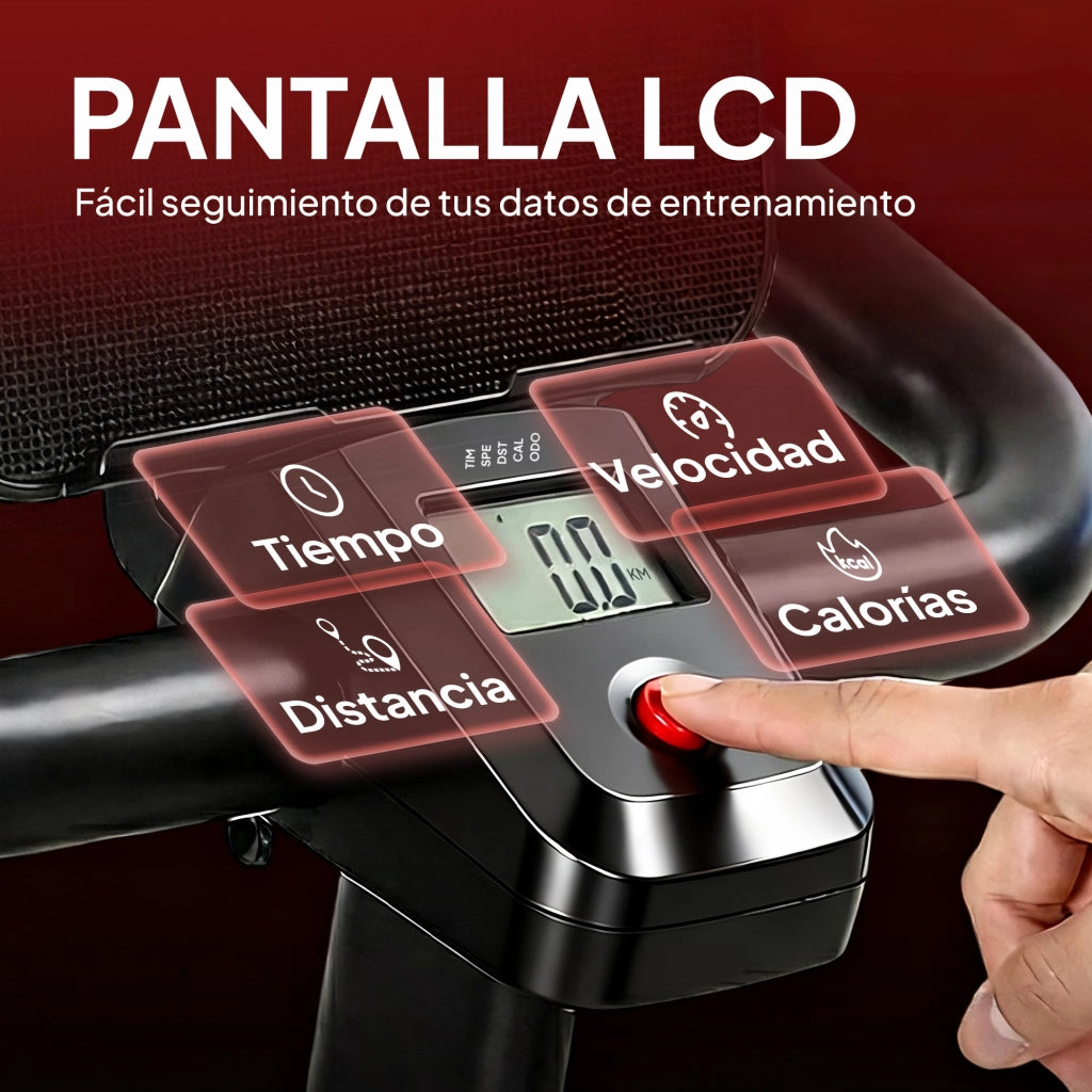 Bicicletta da Camera con Resistenza Magnetica Regolabile ¨C zephmum ¨C LCD Nero