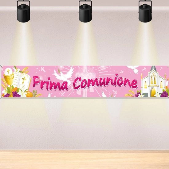 Decorazioni per la Prima Comunione - Versatili Decorazioni per la Comunione - Decorazioni per la Festa della Prima Comunione - Decorazioni per la Comunione Rosa