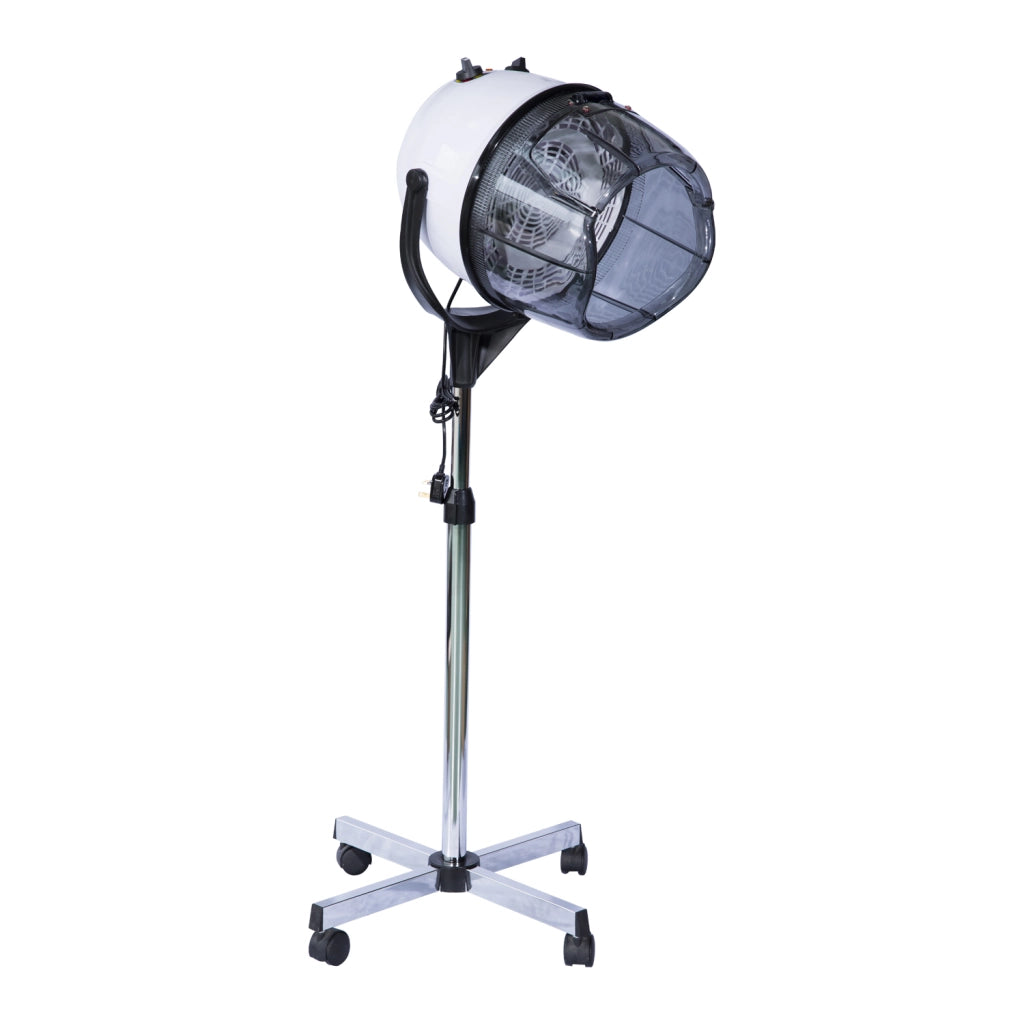 Casco Asciugacapelli Professionale 1180W ¨C Xylo ¨C Altezza Regolabile con Timer e Ruote Bianco