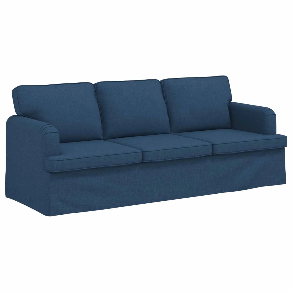 Divano 2 pcs Blu 182 x 80 x 82 cm Tessuto