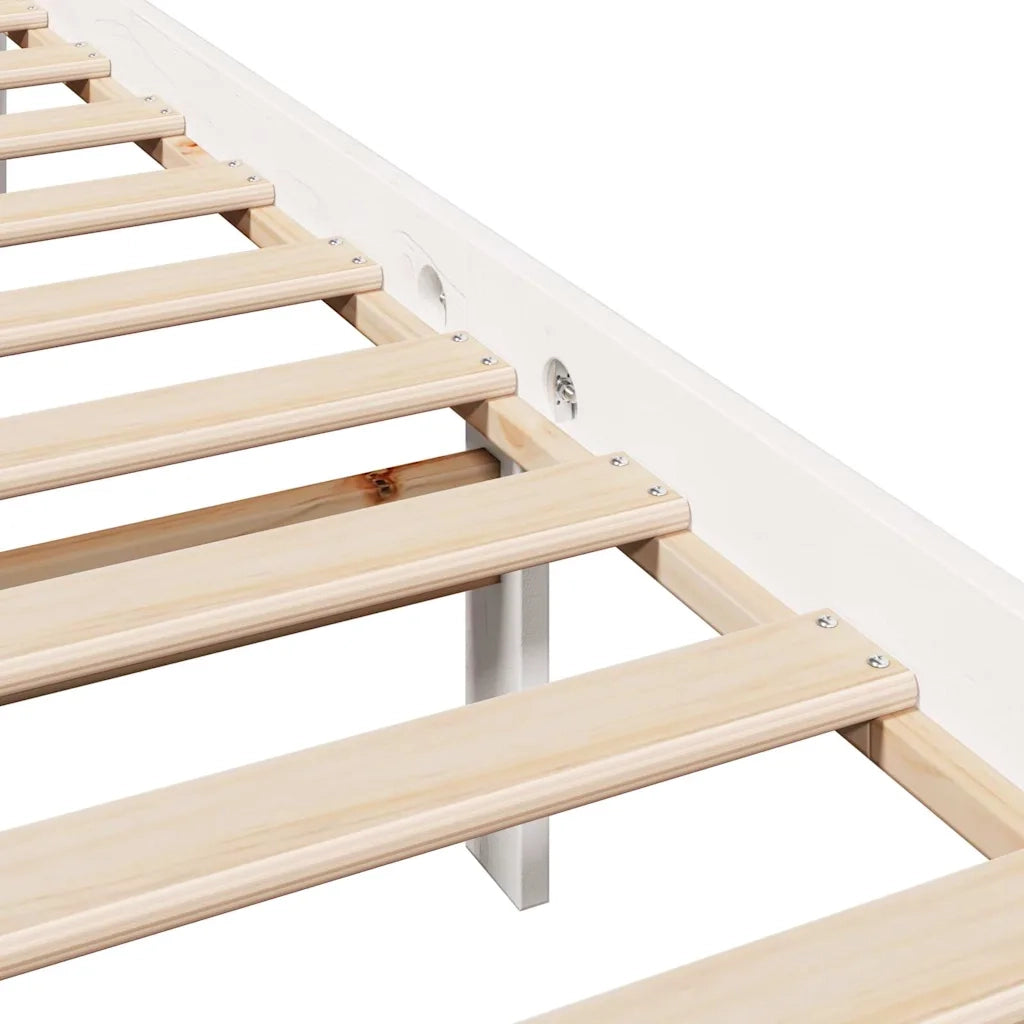 vidaXL Letto senza Materasso Bianco 180x200 cm Legno Massello di Pino
