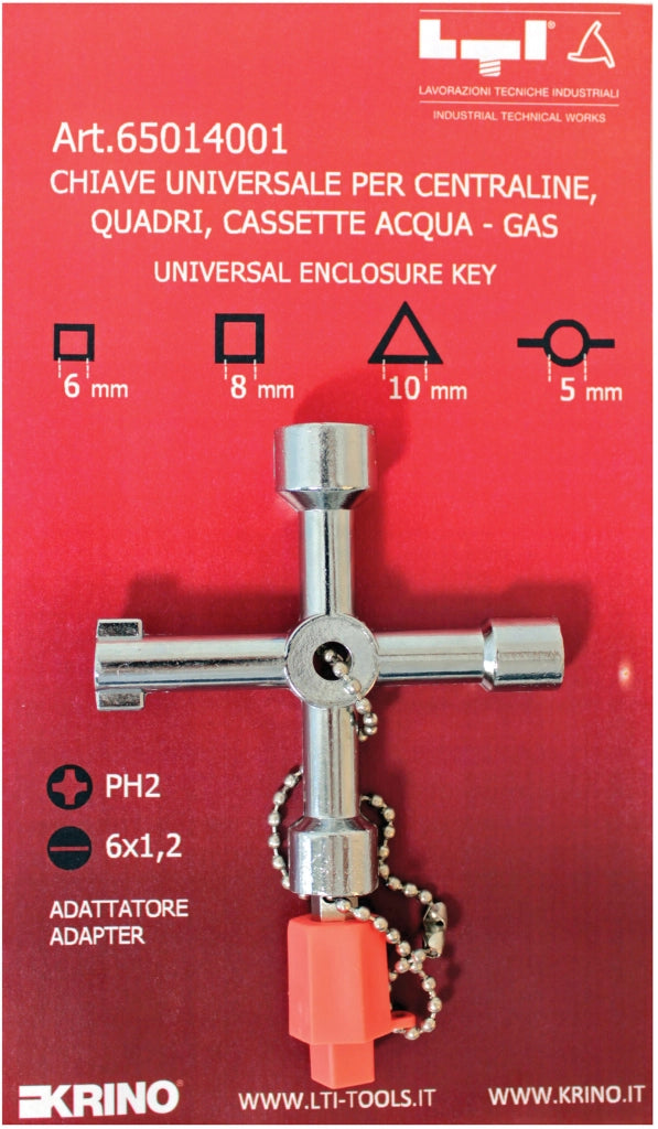 CHIAVE UNIVERSALE P/CASSETTE CONTATORI- 1,0 pz