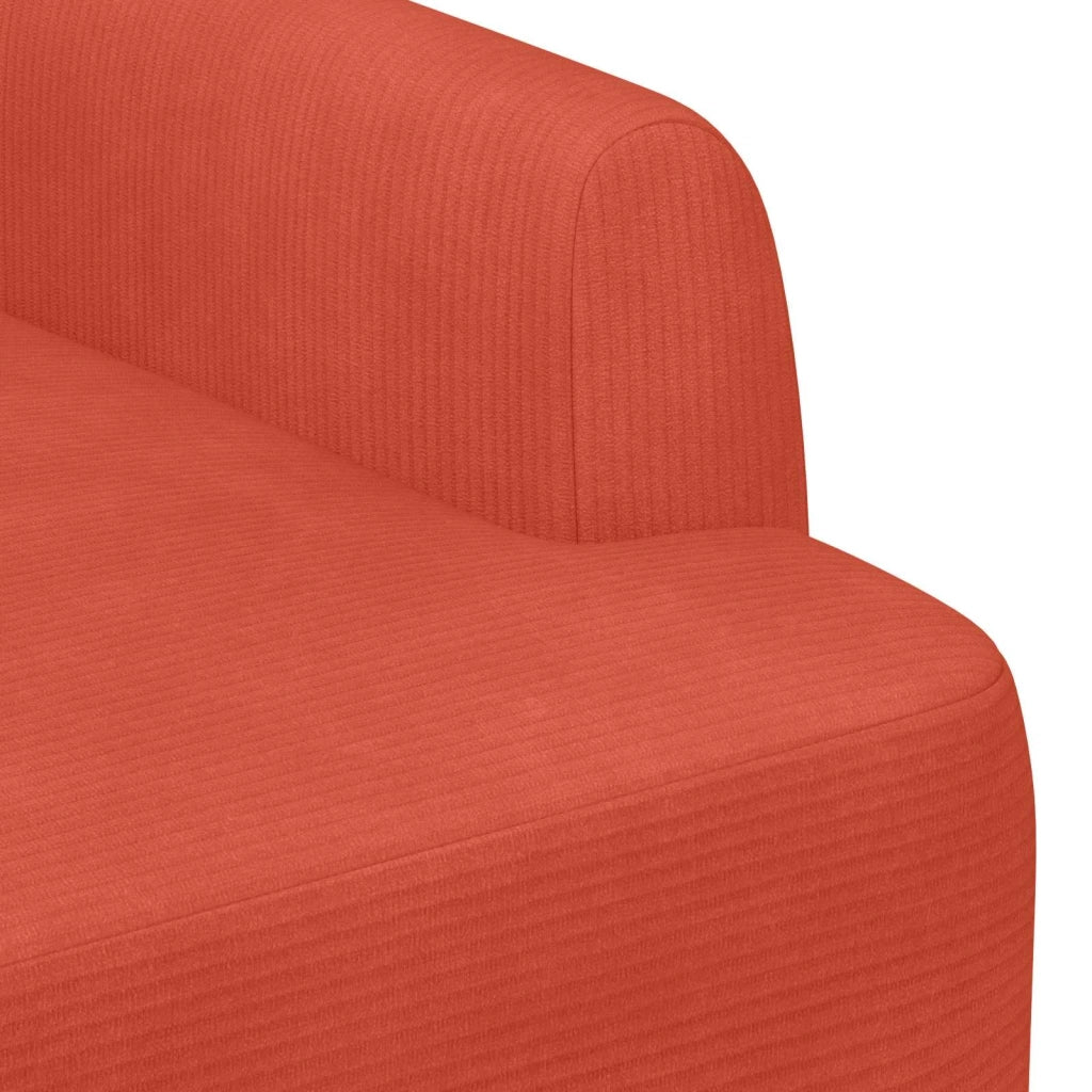 Loveseat con bottoni imbottiti Rosso Arancio 116 x 67 x 81 cm 42041795