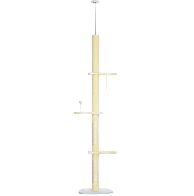 Tiragraffi regolabile da pavimento a soffitto con rivestimento morbido