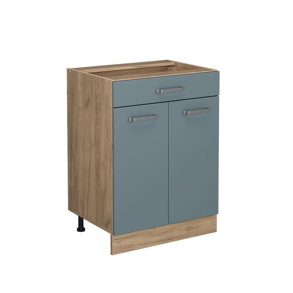 Vicco Mobiletto base per cucina Grigio-blu 60 cm con cassetto, senza piano di lavoro